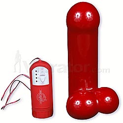 Vibrating Waterproof Red Boy Large Ballsy Cock