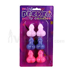 Mini Pecker Party Candles -6 pc