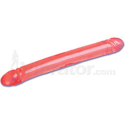 Translucence 18 inch smooth double dong