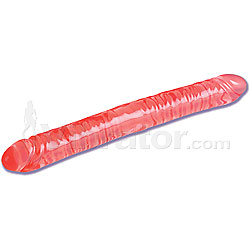 Translucence 18 inch veined double dong