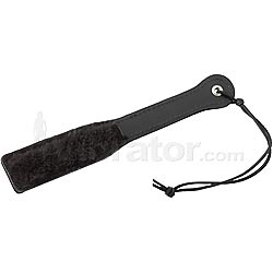 12" Flogging Paddle with Black Faux Fur