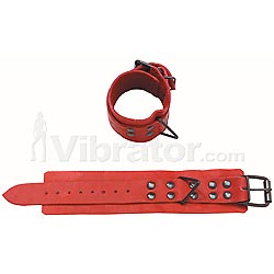 Red Leather Wrist Restraints
