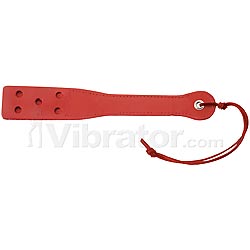 12" Red Leather Slapper with Holes