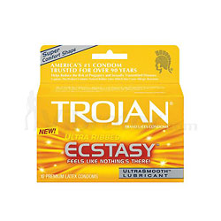 Trojan Ultra Ribbed Ecstasy - 10 Pack