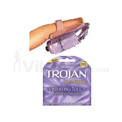 Trojan Her Pleasure Vibrating Touch Fingertip Massager 