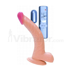 All American Whopper 8 Inch Vibrating Dildo with Balls