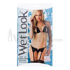 Wet Look Halter, Crotchless Panty & Garter
