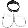 1.5" Leather Collar with Adjustable Nipple Clamps