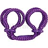 Japanese Silk Rope Wrist Cuffs - Purple