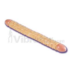 Veined Rubber Double Dong - 18inch